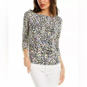 Ted Baker London Normma half sleece flecc multicolor tee size 2 US size 6